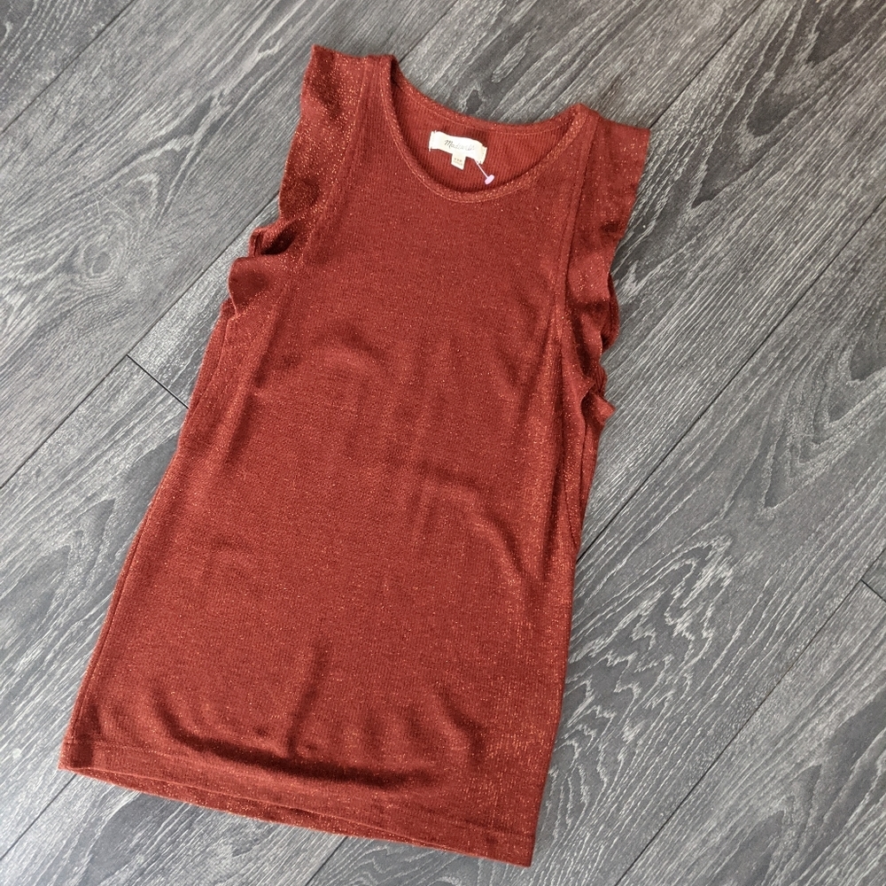 MADEWELL - Metallic Ruffle Tank - Picture 7 of 11